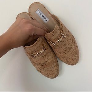 STEVE MADDEN Cork Slip On Mule Sandal